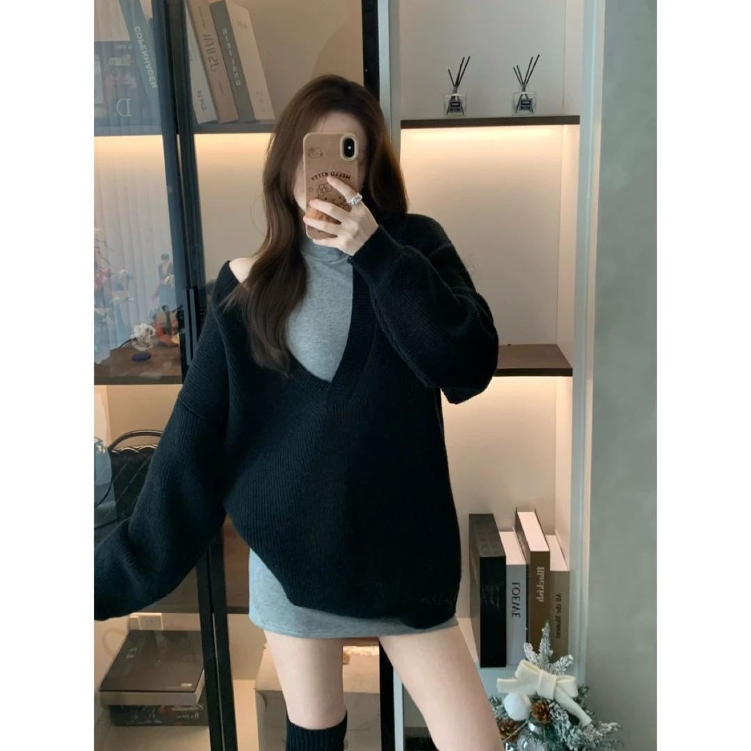 冬日落歌 套头针织衫百搭外穿