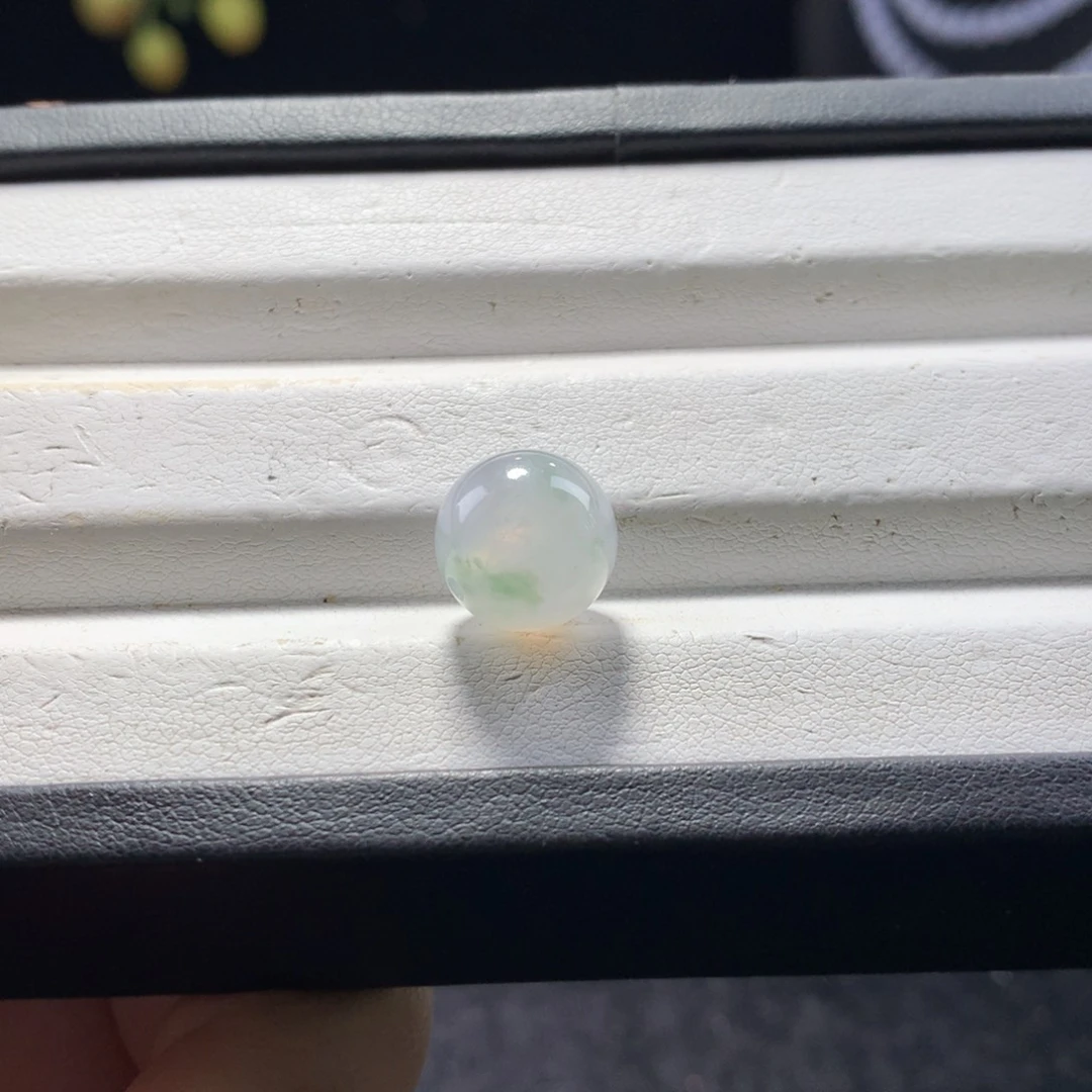 翡翠未镶嵌手串卡11粉飘绿