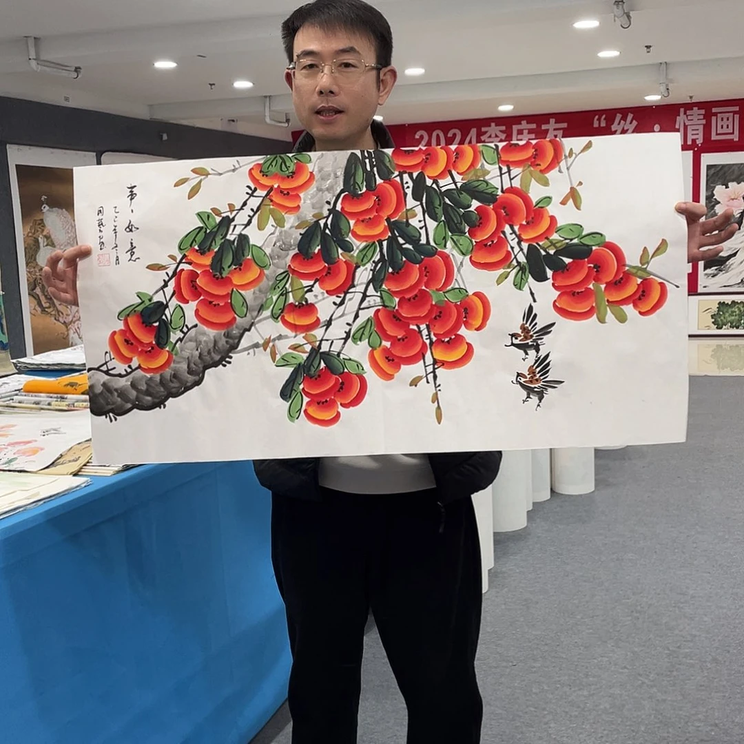 国画今天上午国画作品展示