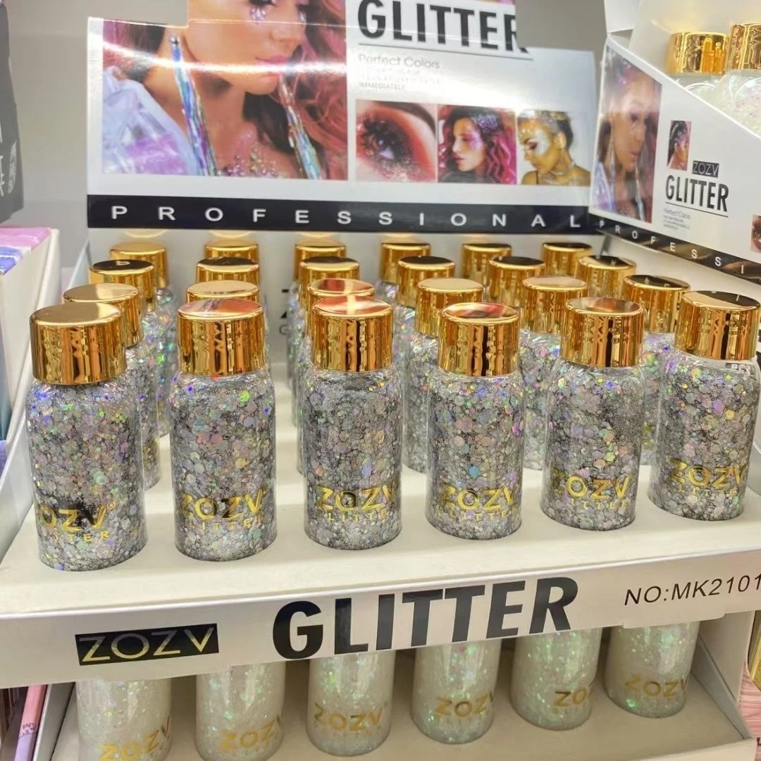 液体亮片眼影舞台妆闪粉啫喱贴脸装饰头发演出超闪彩妆