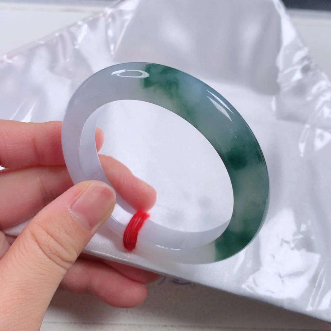 未镶嵌手镯翡翠 正圈半山水小圈口②②①