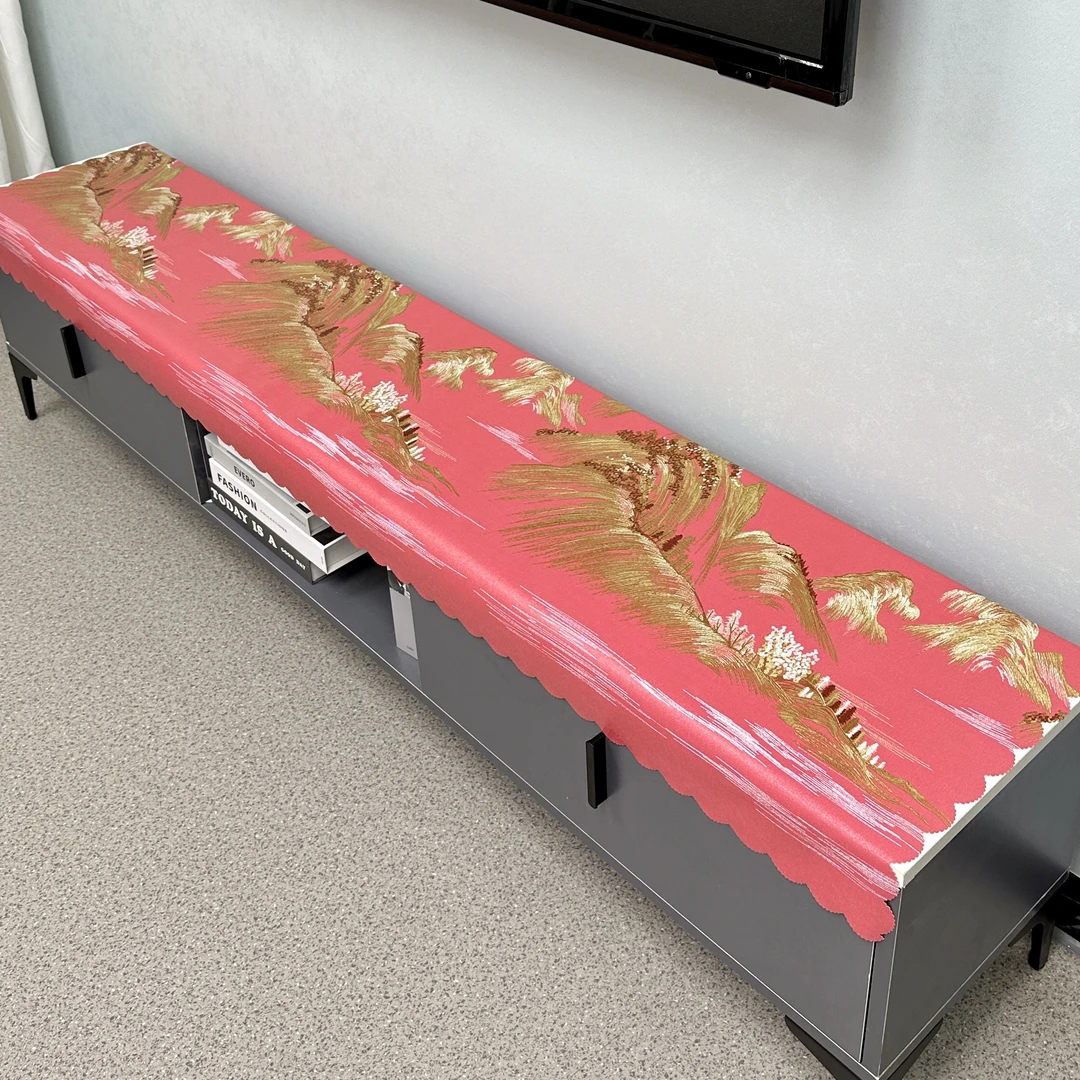 【新品自由裁剪】pvc电视柜台布床头柜盖巾防水防油防烫免洗桌布