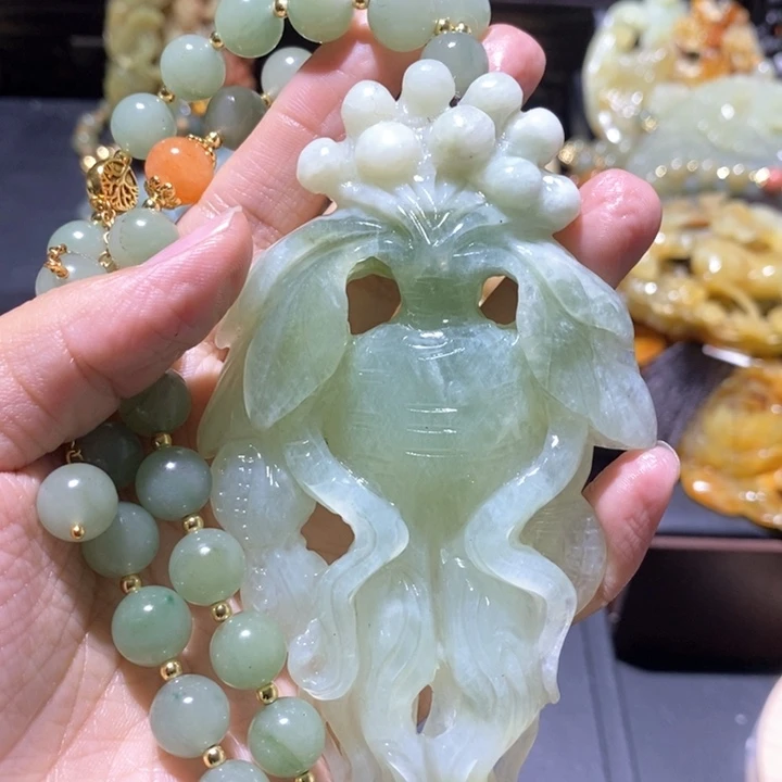 岫玉毛衣链未镶嵌