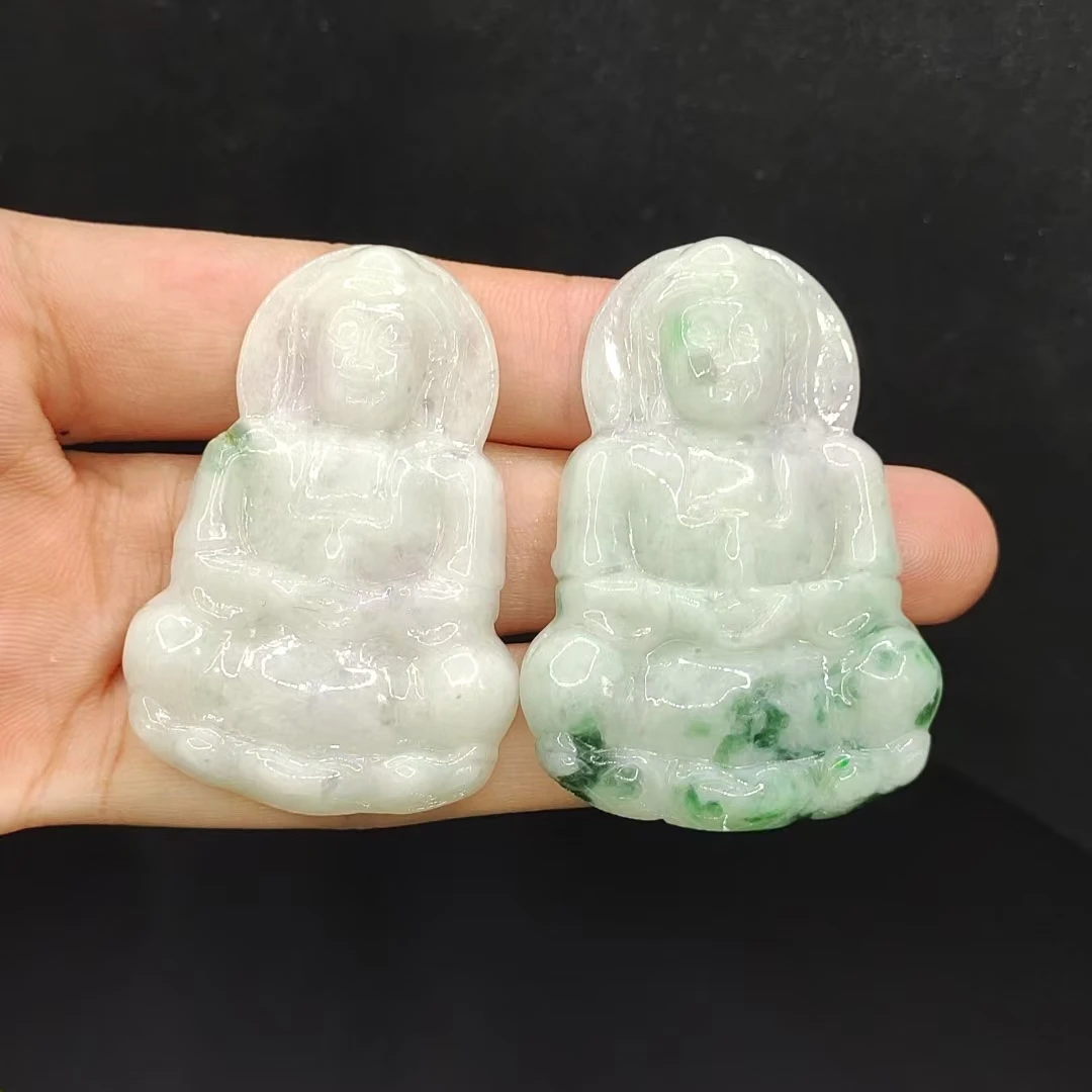 【龙想精选】翡翠观音吊坠赠绳子SY06【多样性发其一】约51-34-6mm