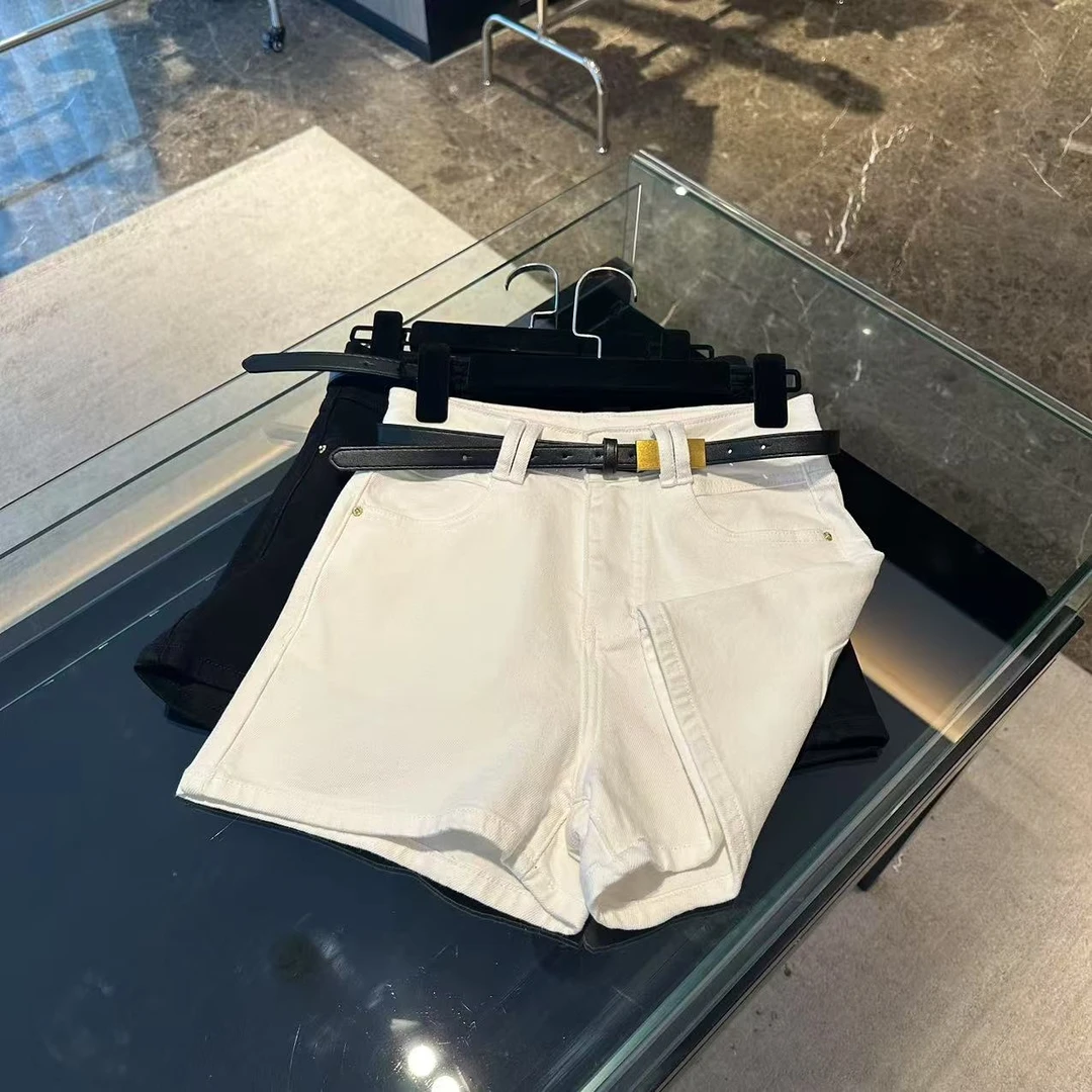 夏季新款简约百搭刺绣短裤