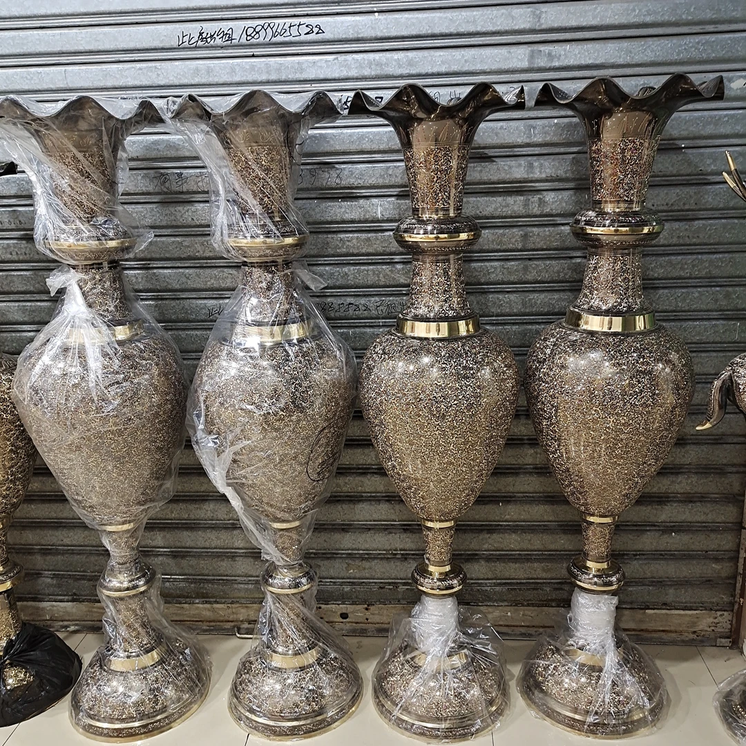 135厘米铜花瓶落地摆件巴基斯坦进口铜雕家居饰品