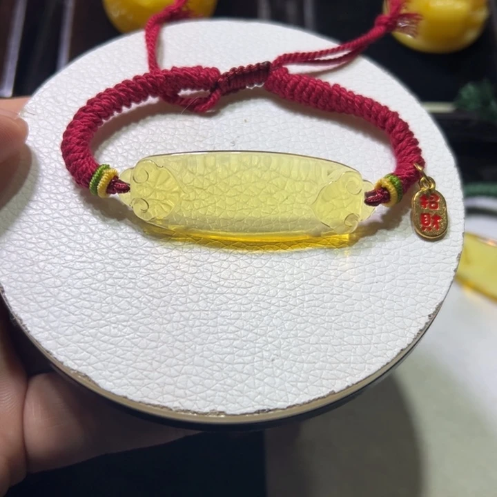 琥珀未镶嵌颈饰琥珀手串