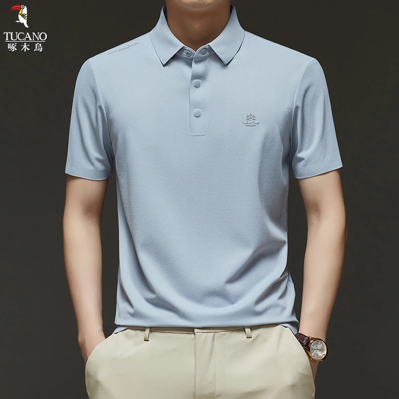 啄木鸟2025春季新款百搭亲肤经典日常休闲百搭短袖男t恤