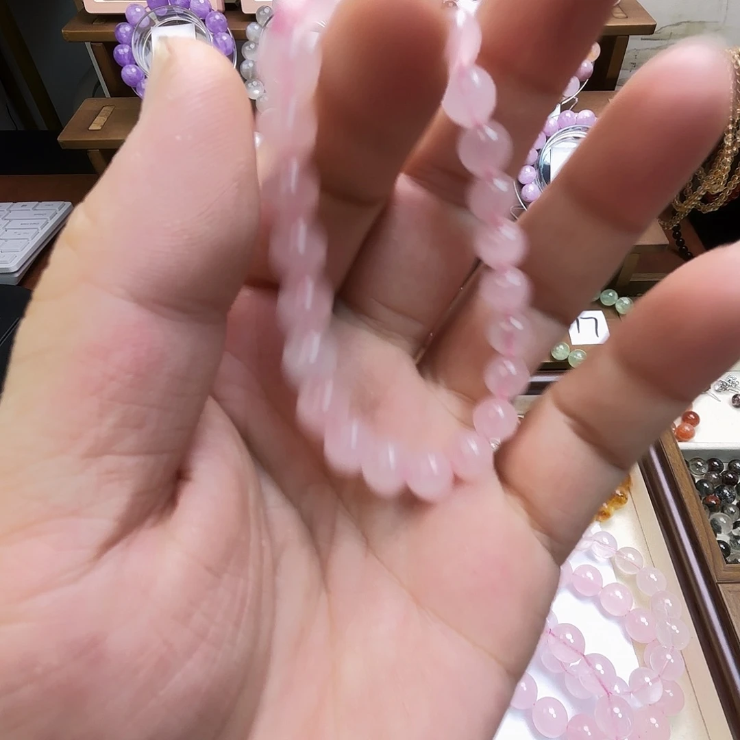 未镶嵌手链水晶天然粉水晶