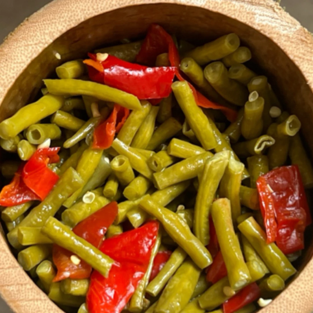 【农家自制】黄山高山竹筒酸豆角下饭菜咸菜腌菜