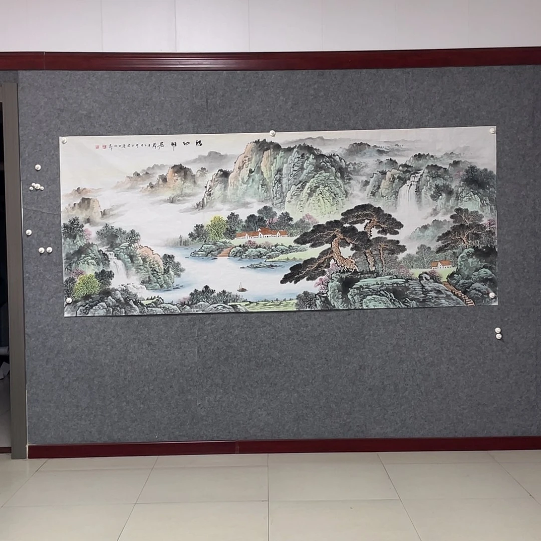 归***来国画小八尺画芯 捡漏