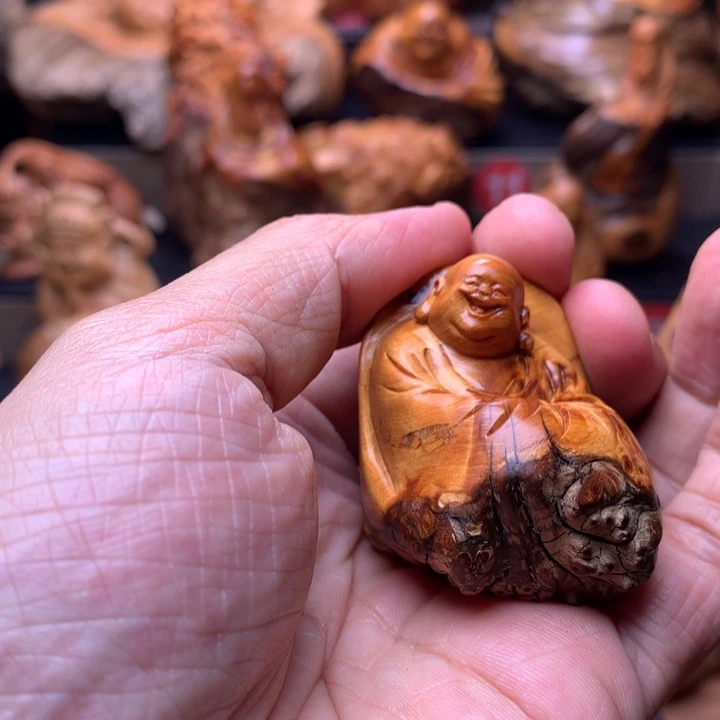 柏木（崖柏）崖柏陈化料手把件