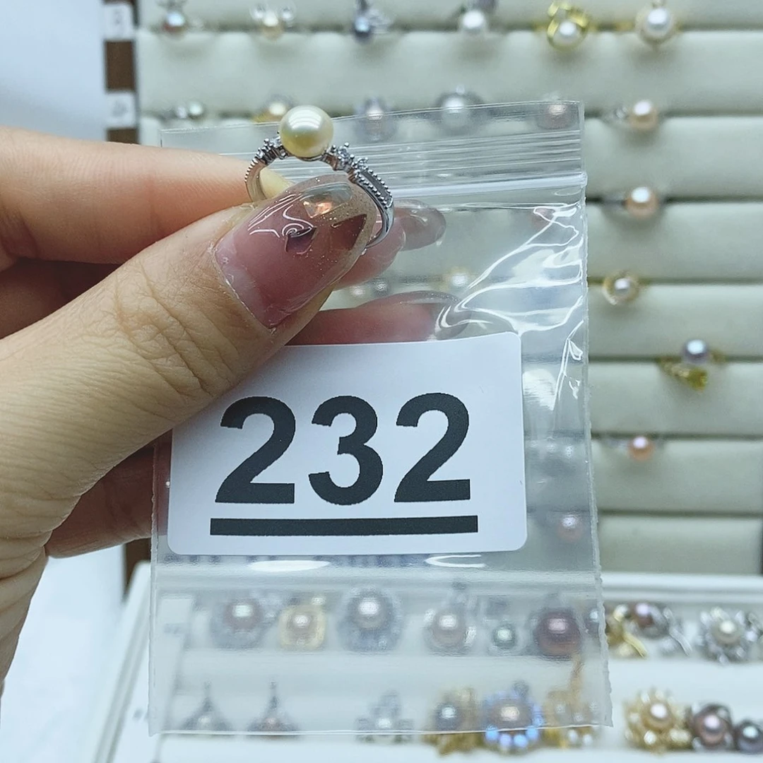淡水珍珠戒指银S925镶嵌232