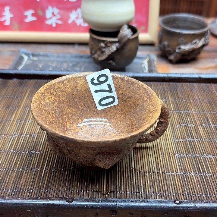 纯手工制作粗陶茶具