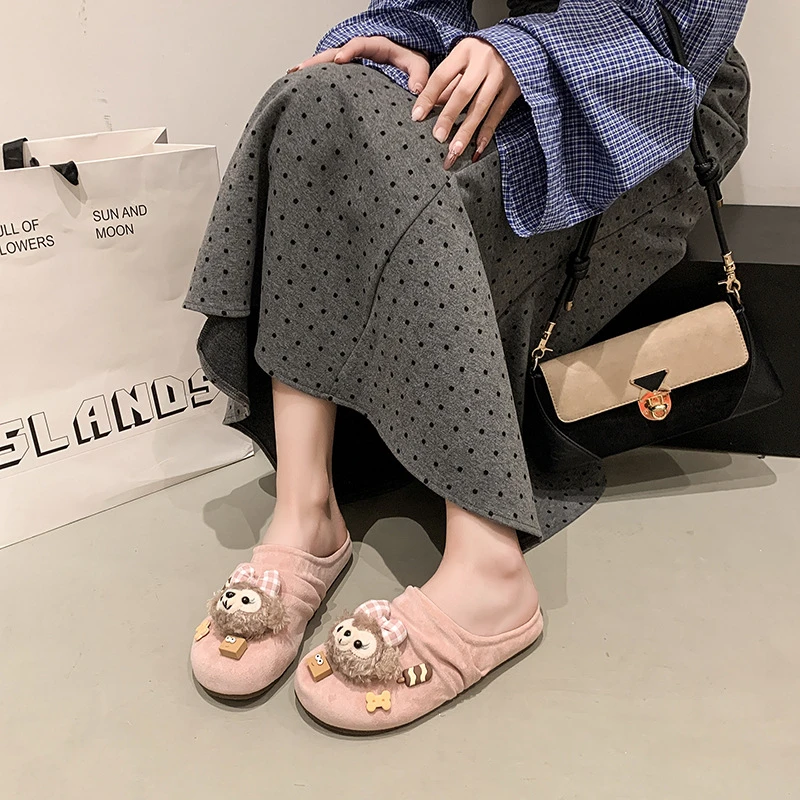 舒适可爱潮流卡通包头女拖鞋一脚蹬防滑居家百搭柔软橡胶底