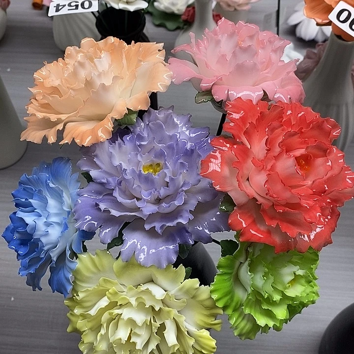 陶瓷陶瓷材料7朵牡丹