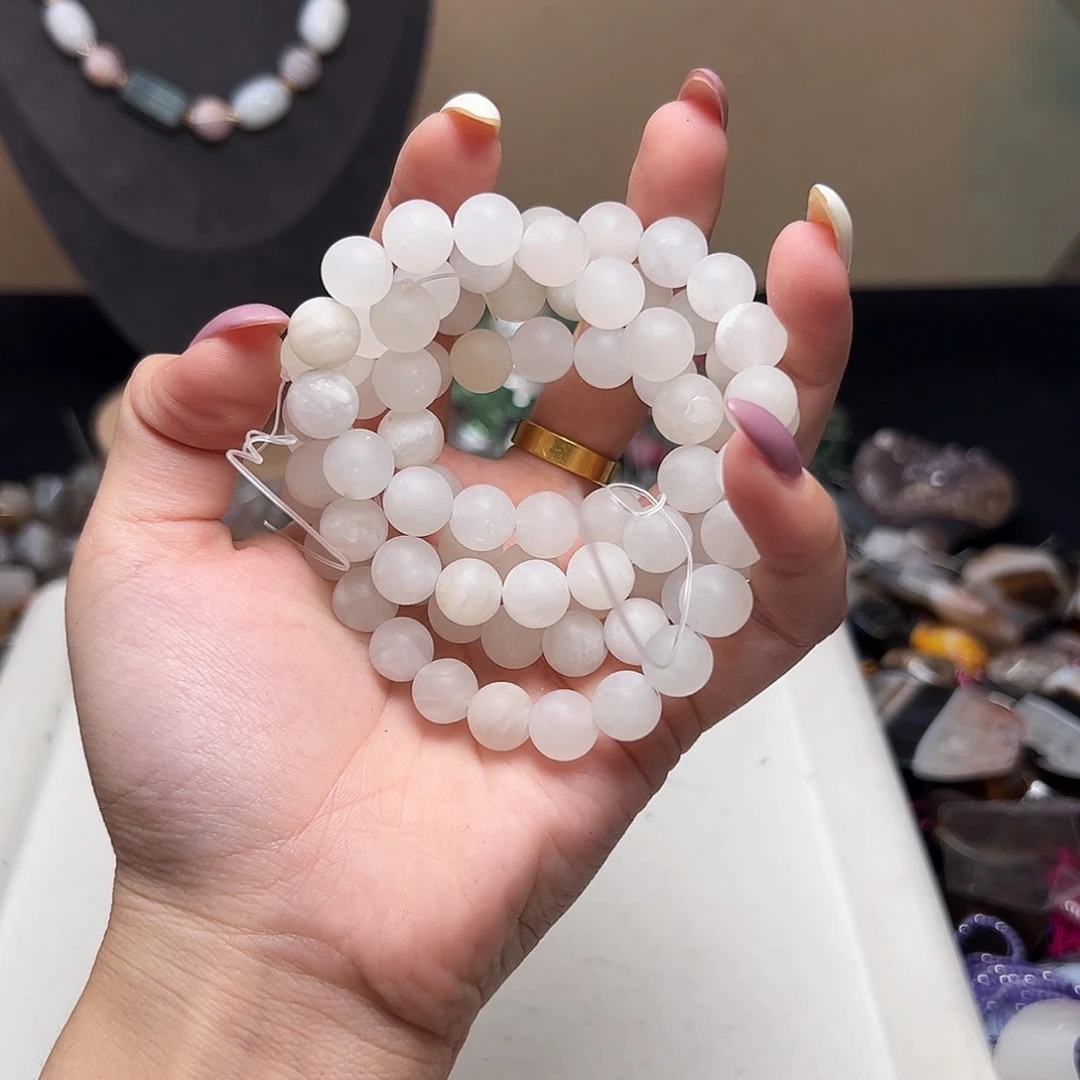 玛瑙/玉髓合金珠宝半成品d142 10m 荔枝冻玛瑙磨砂一条