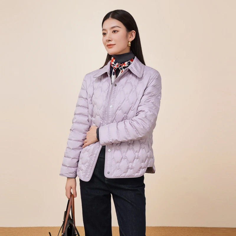 敦奴dunnu纯色插肩袖单排扣包袖厚款商务休闲修身女款FU5Y2111