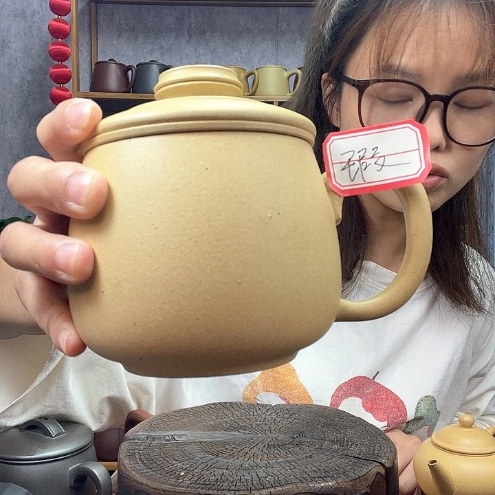 茶杯紫砂原矿本绿三件套