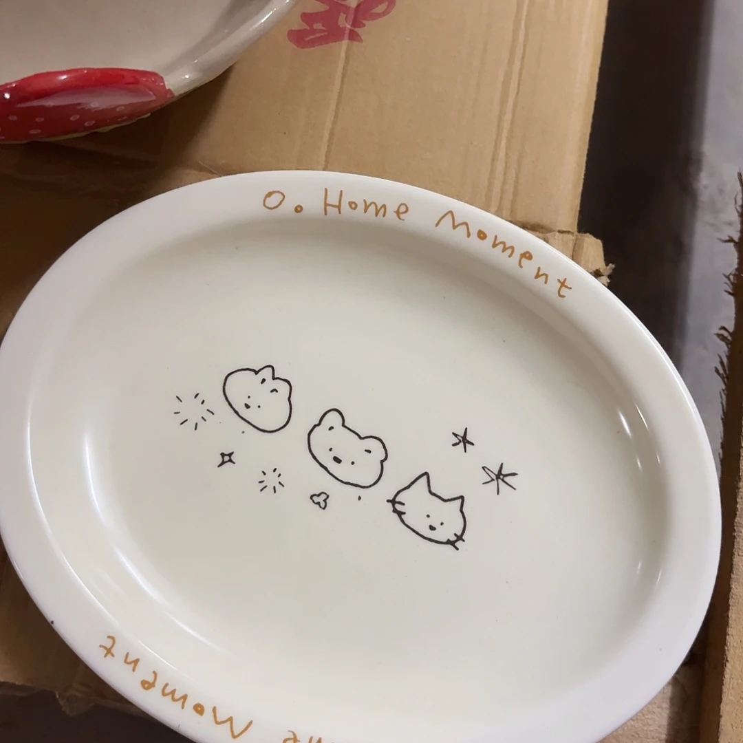 搪瓷微瑕线条猫盘