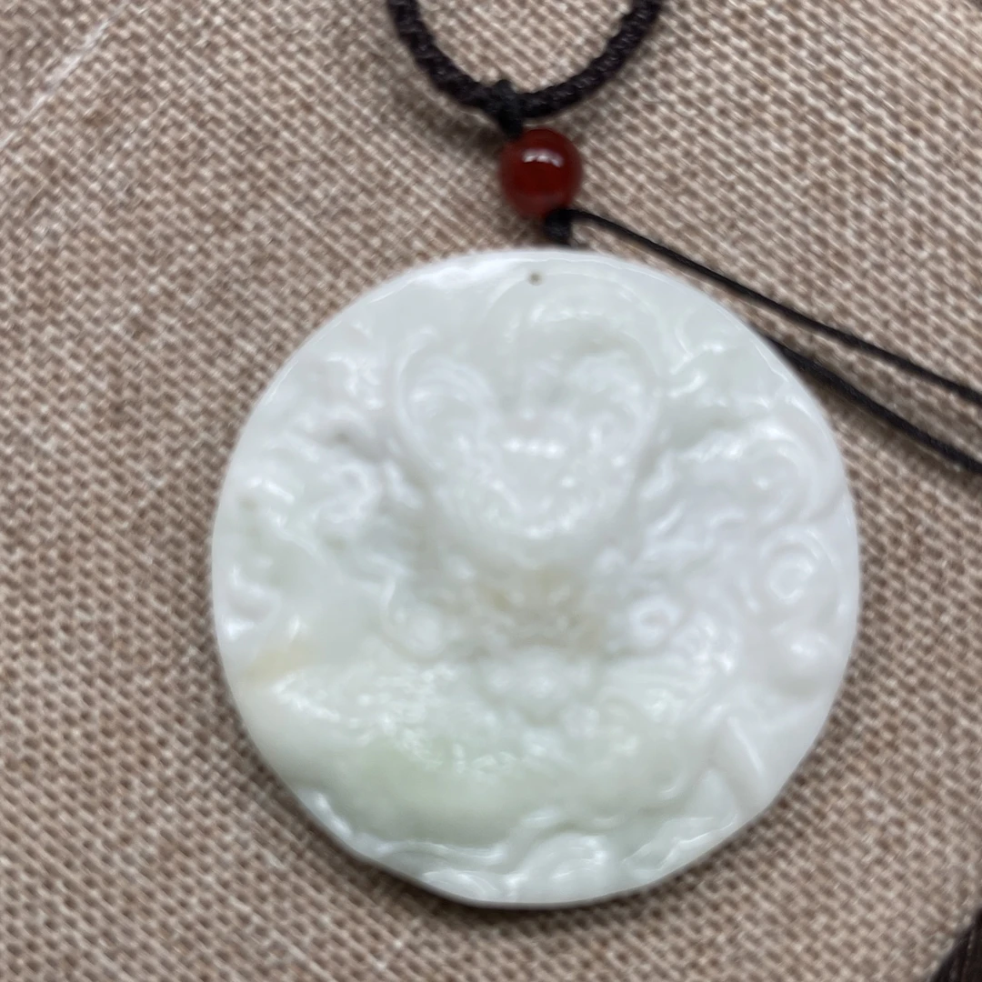 岫玉龙牌吊坠 挂件