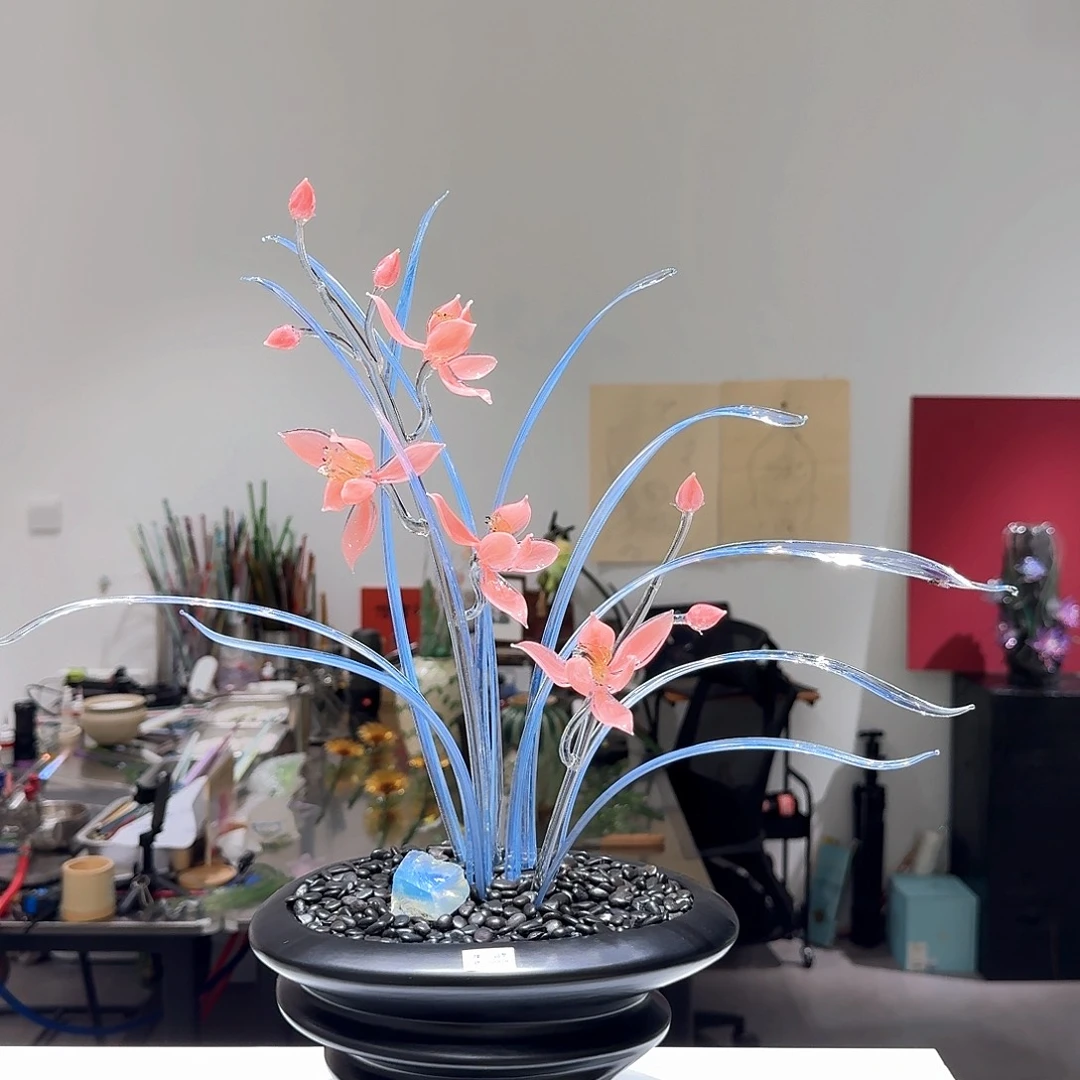 琉璃手工艺品非遗手做琉璃花019