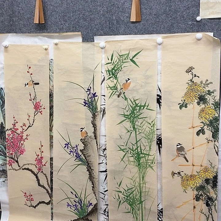 静***云竖款新中式装饰画