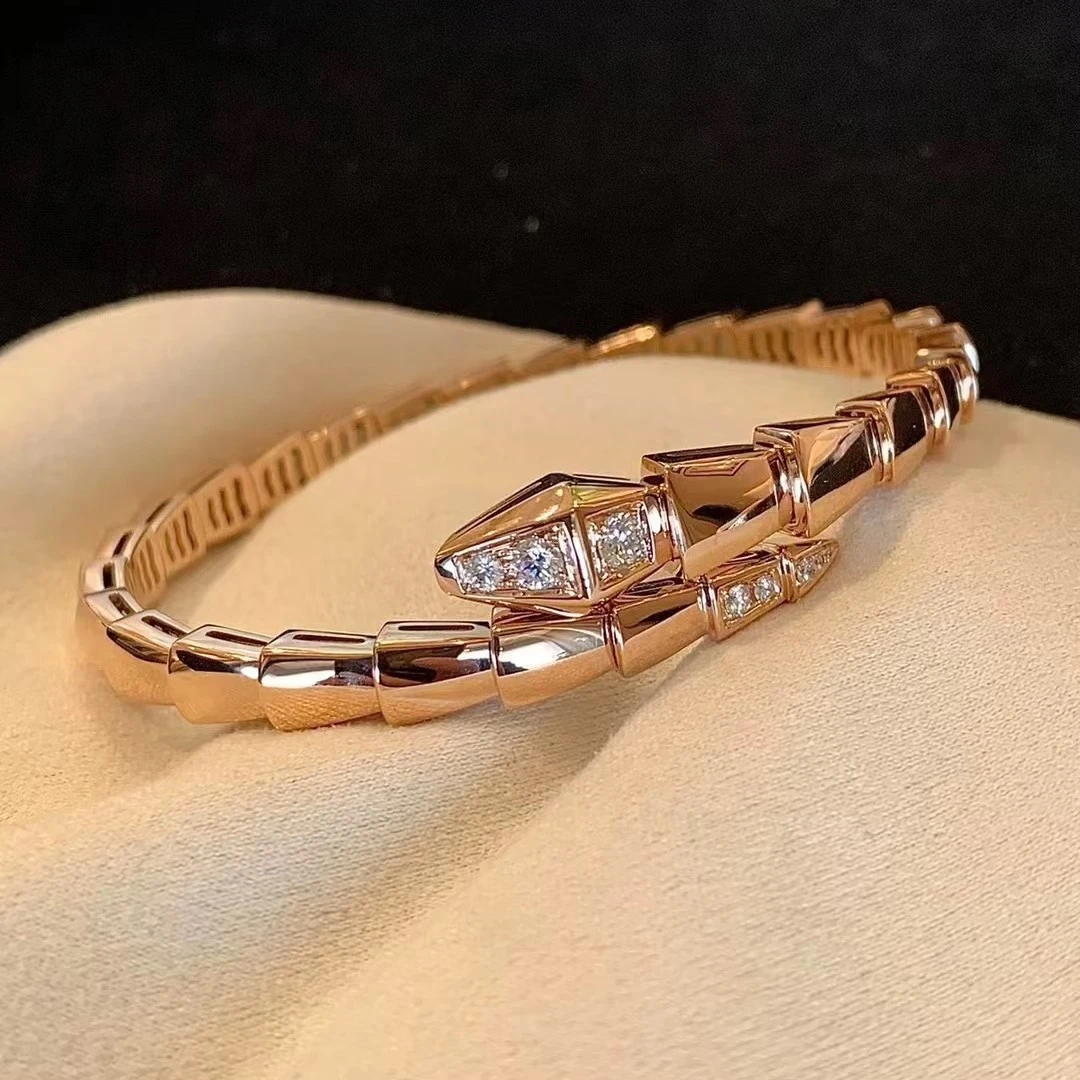 18k金钻石头尾蛇手镯（48小时鉴赏期）SS