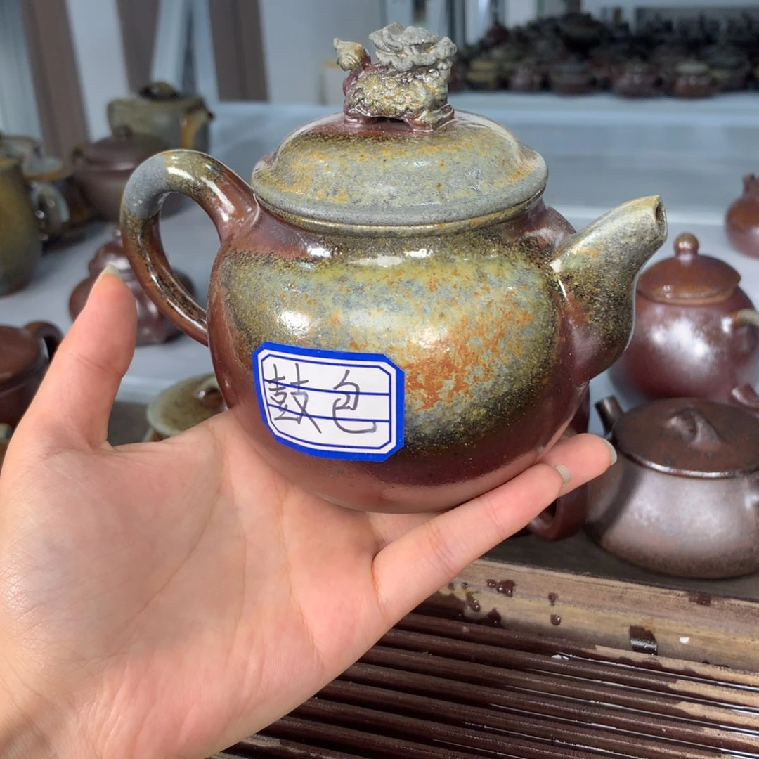 茶壶紫砂纯自然柴烧