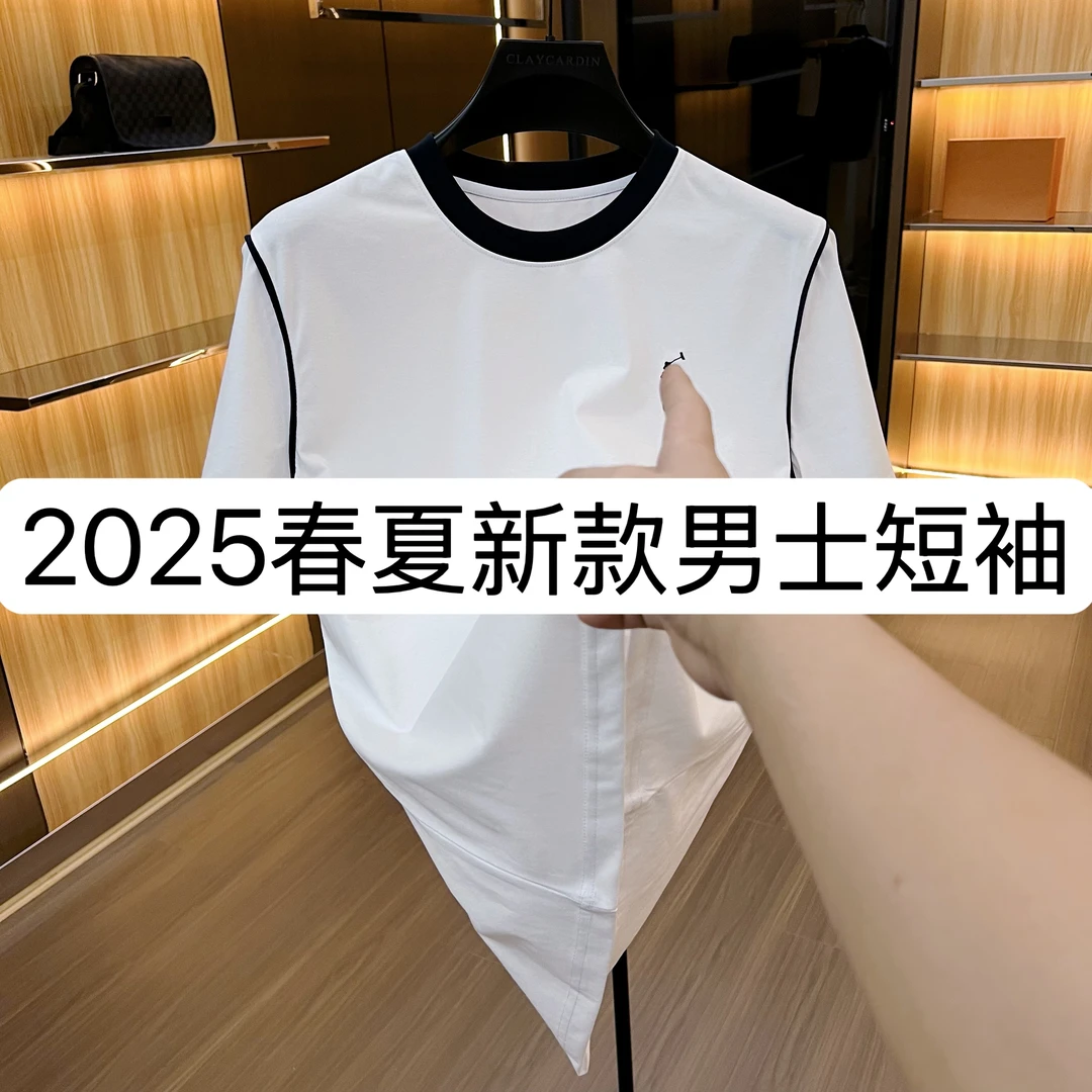 【RDL】99055-春季新款时尚百搭男士休闲短袖T恤-6-6