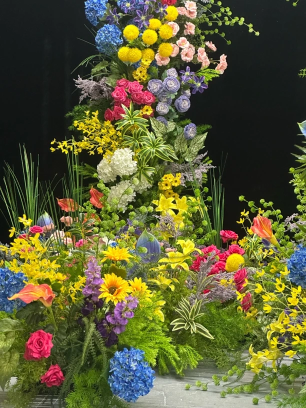 户外多巴胺色系拱门立柱➕配套双面地排