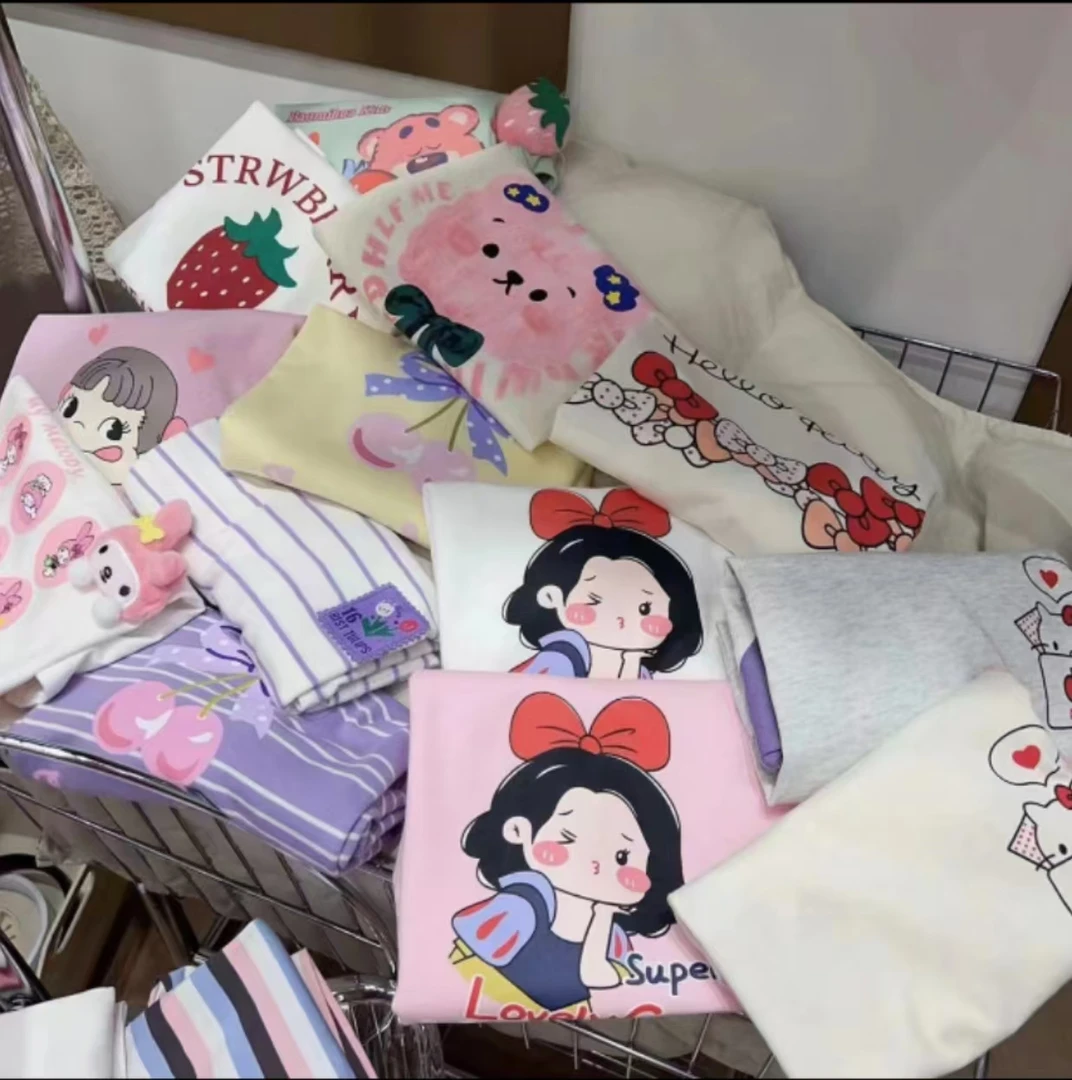 2025夏季新款儿童时尚短袖纯棉T恤集合链接（单件301-340）