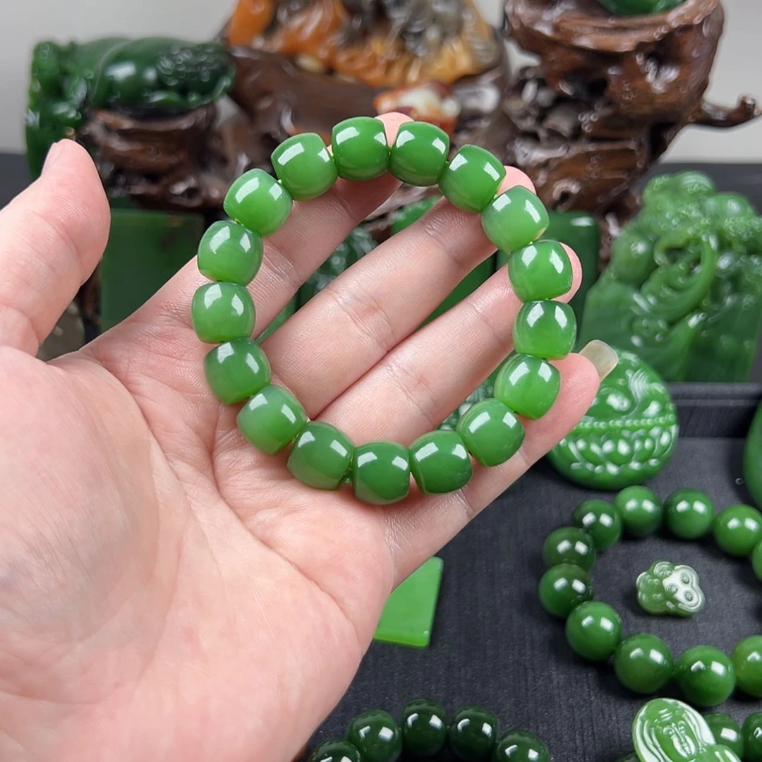 【闪购商品】未镶嵌手链和田玉（碧玉）?*