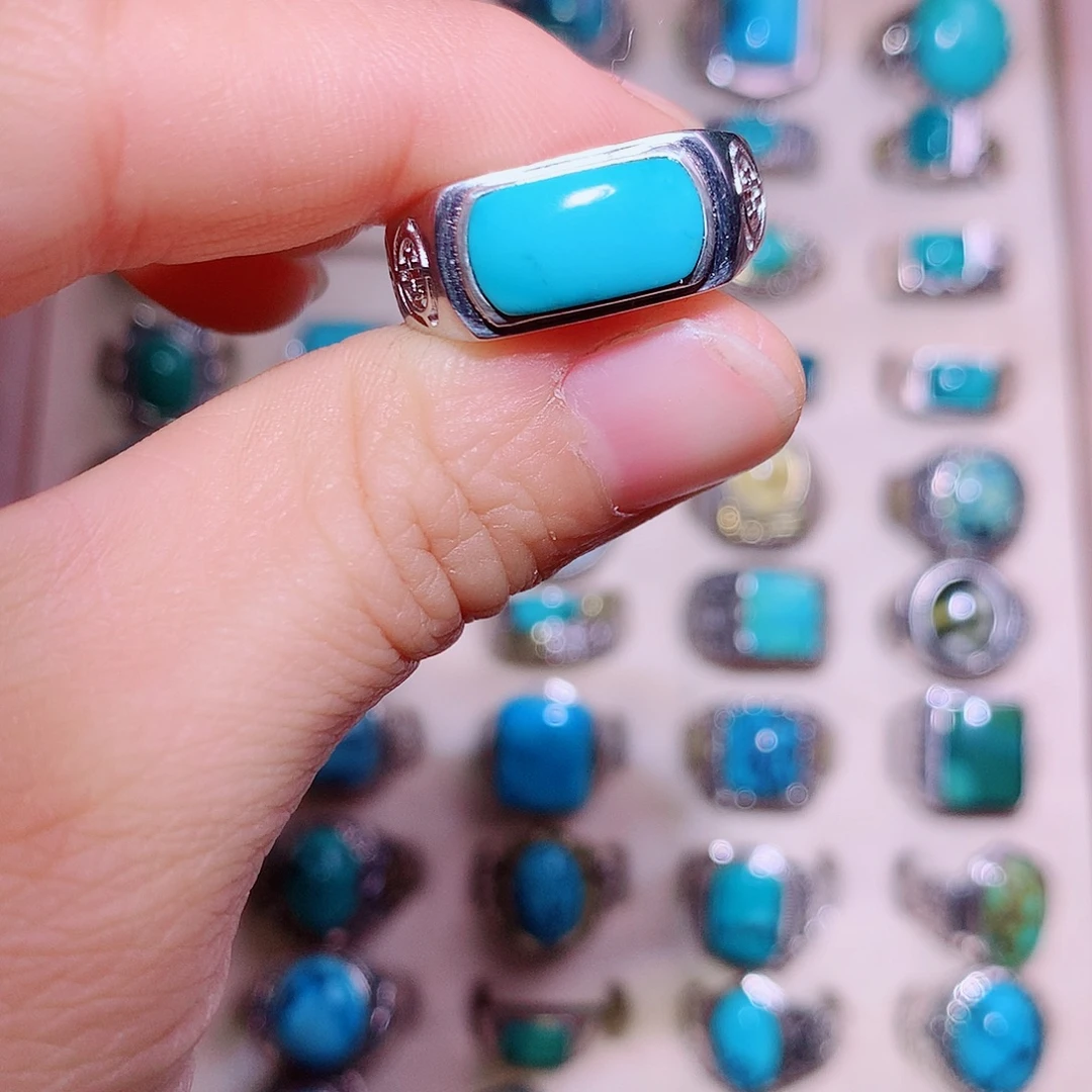 绿松石银S925镶嵌颈饰