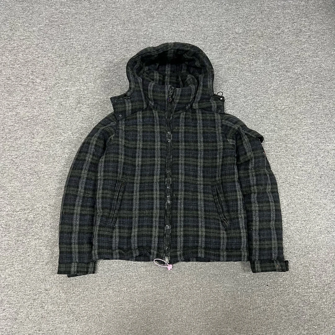 99新 MONCLER 蒙口 格纹羽绒服2码