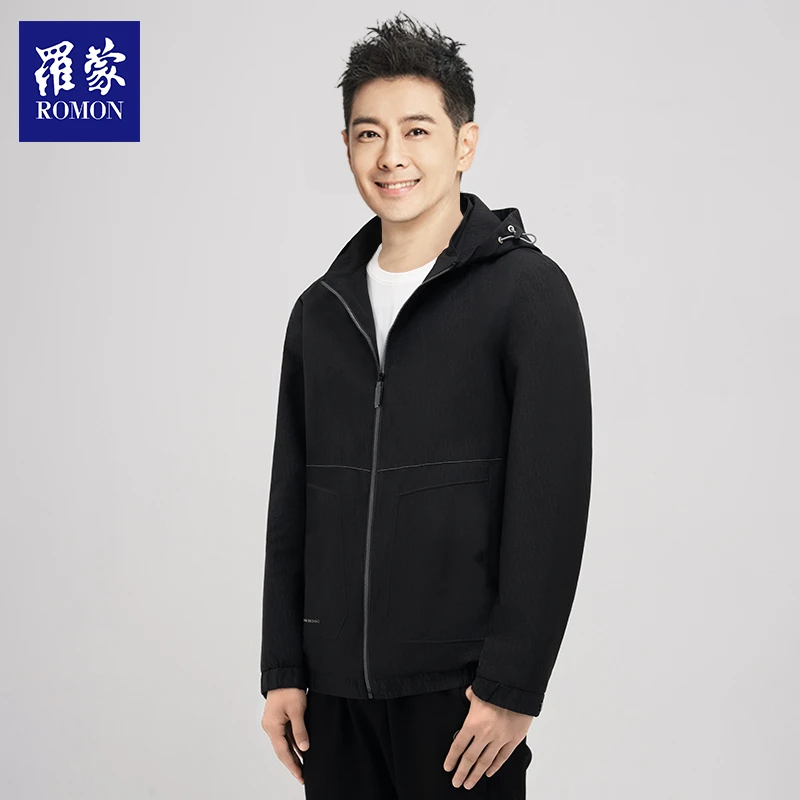 【QPTY】罗蒙秋冬新品男款休闲连帽夹克6J223021