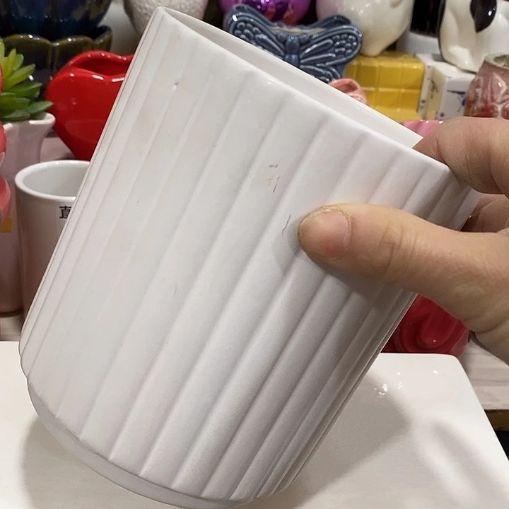 陶盆有孔 瑕疵针孔漏釉介意勿拍外高 15外口13