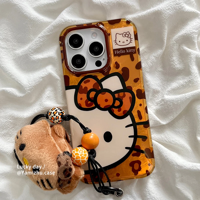 日系卡通可爱kitty带挂绳适用苹果16手机壳甜妹iPhone14pro小众16