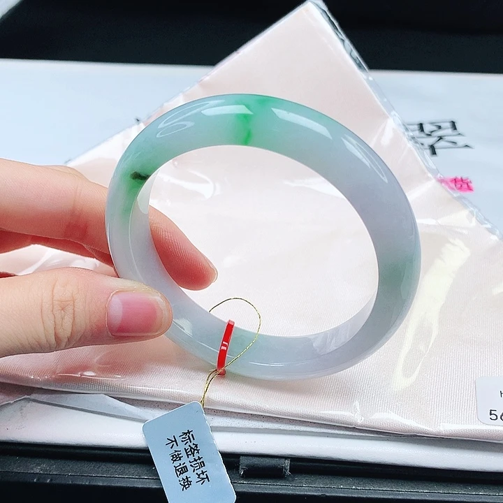 翡翠手镯未镶嵌缅甸天然a货手镯56+