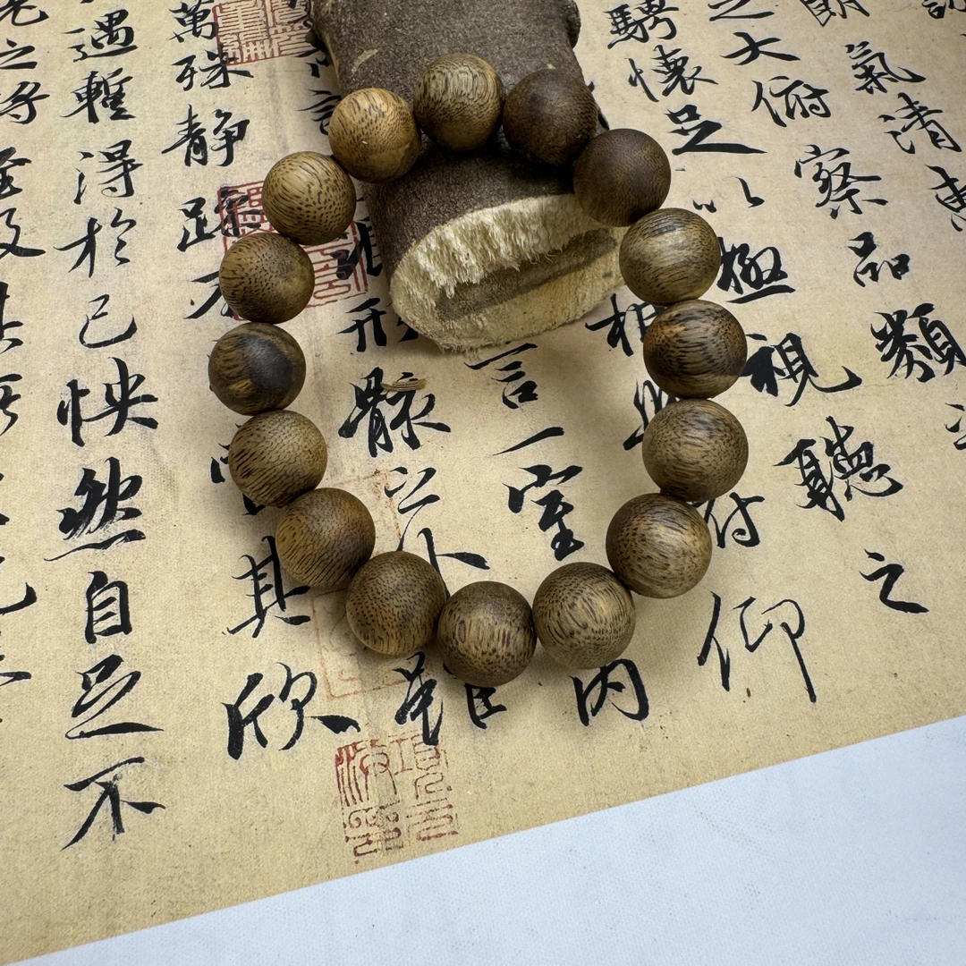 沉香沉香绿奇楠单圈14mm圆珠