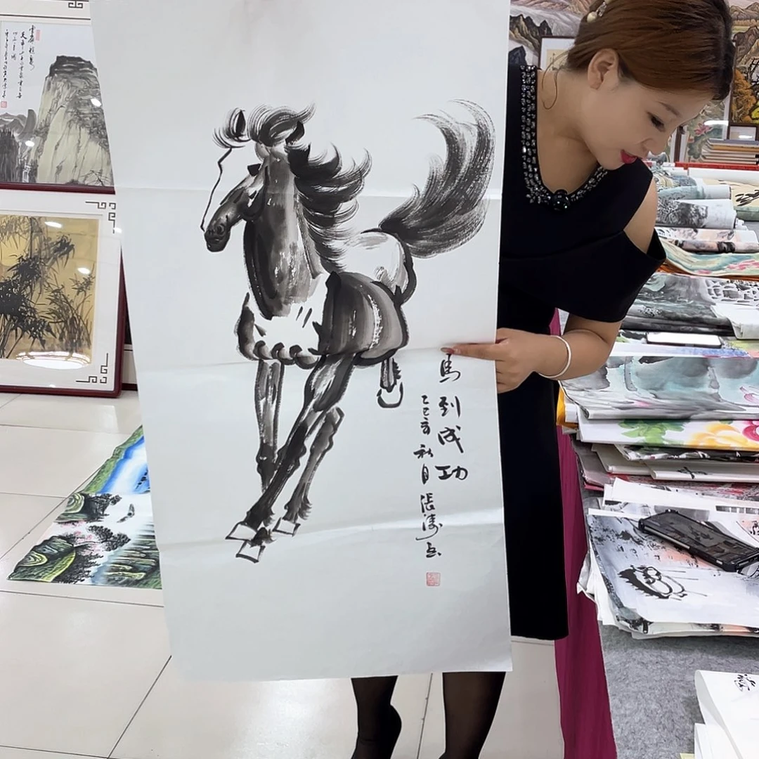 国画纯手绘花鸟山水