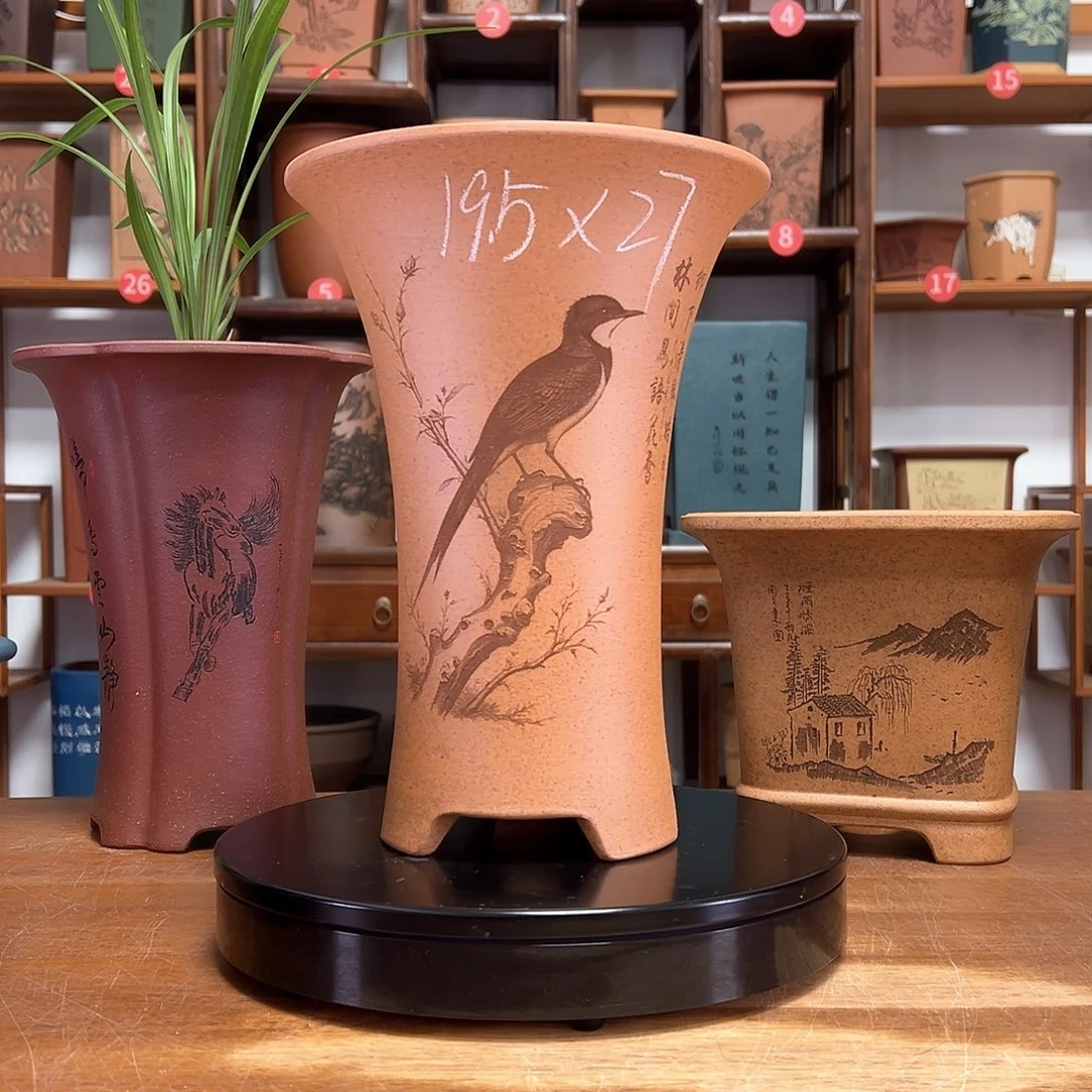 花盆紫砂周之夏精品紫砂花盆