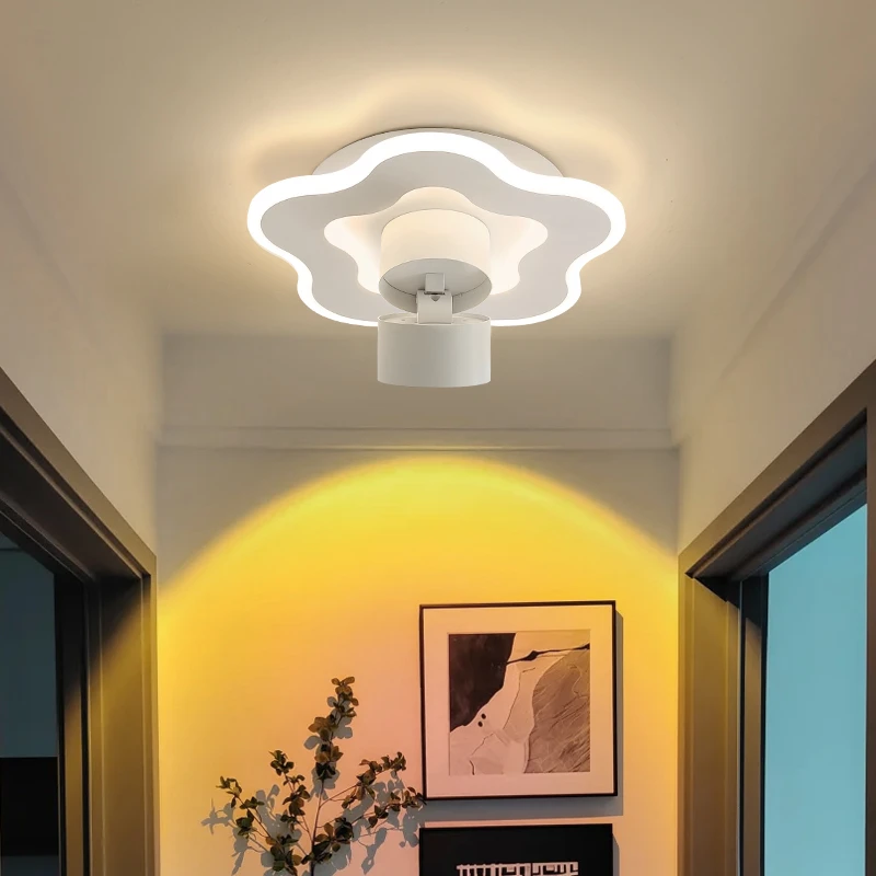 阳台灯新款过道灯走廊灯网红夕阳投影氛围灯入户玄关灯led吸顶灯