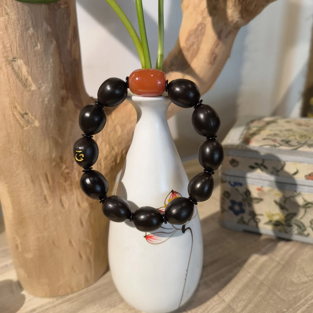 正心莲 月韵 雄安非遗莲子手串 白洋淀旅游纪念 盘玩莲子 念珠108