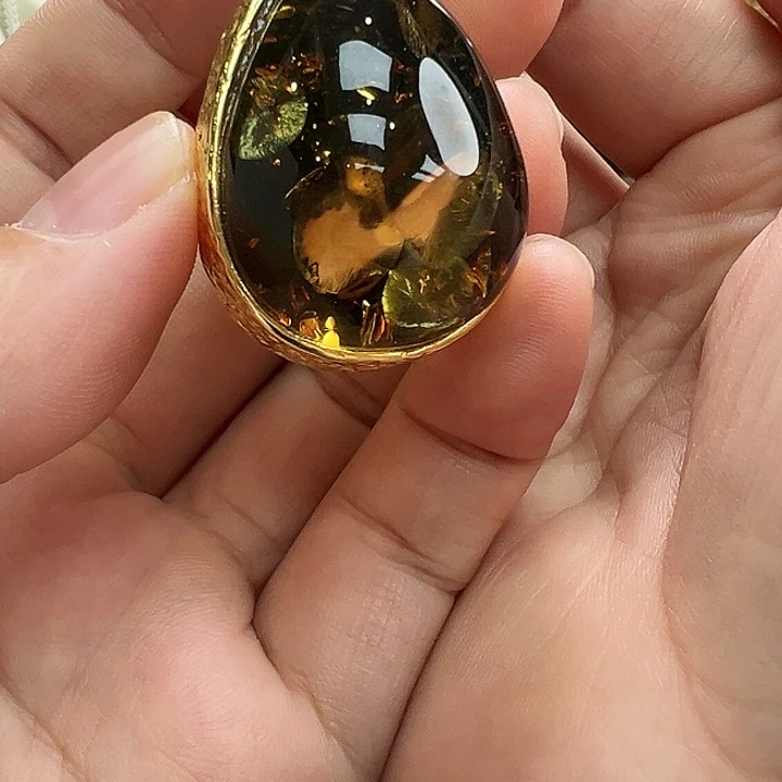 琥珀银S925镶嵌珠宝奇石