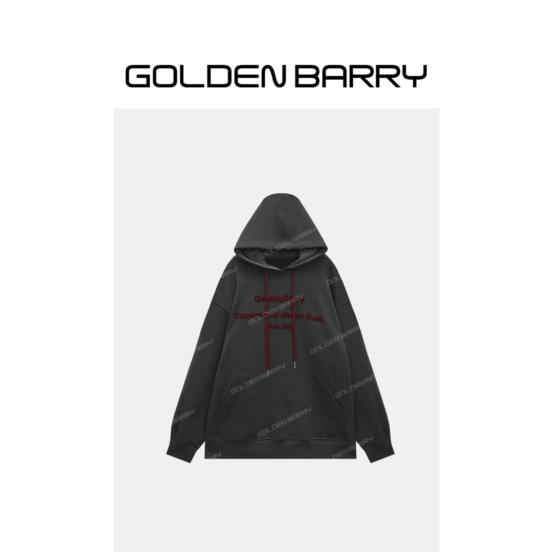 GOLDENBARRY|260200撞色字母连帽大卫衣【微瑕】