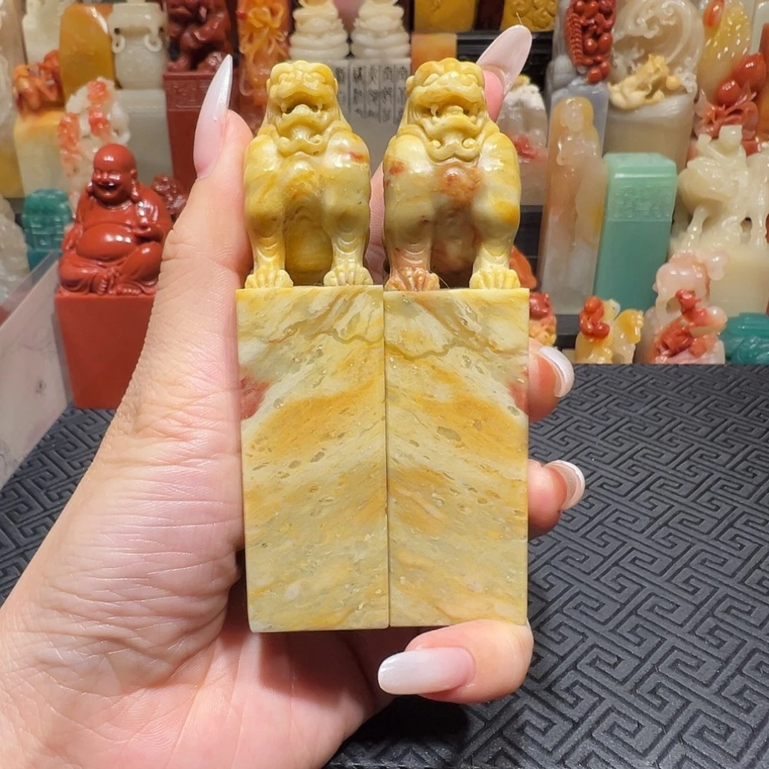 寿山石批发一对2.5