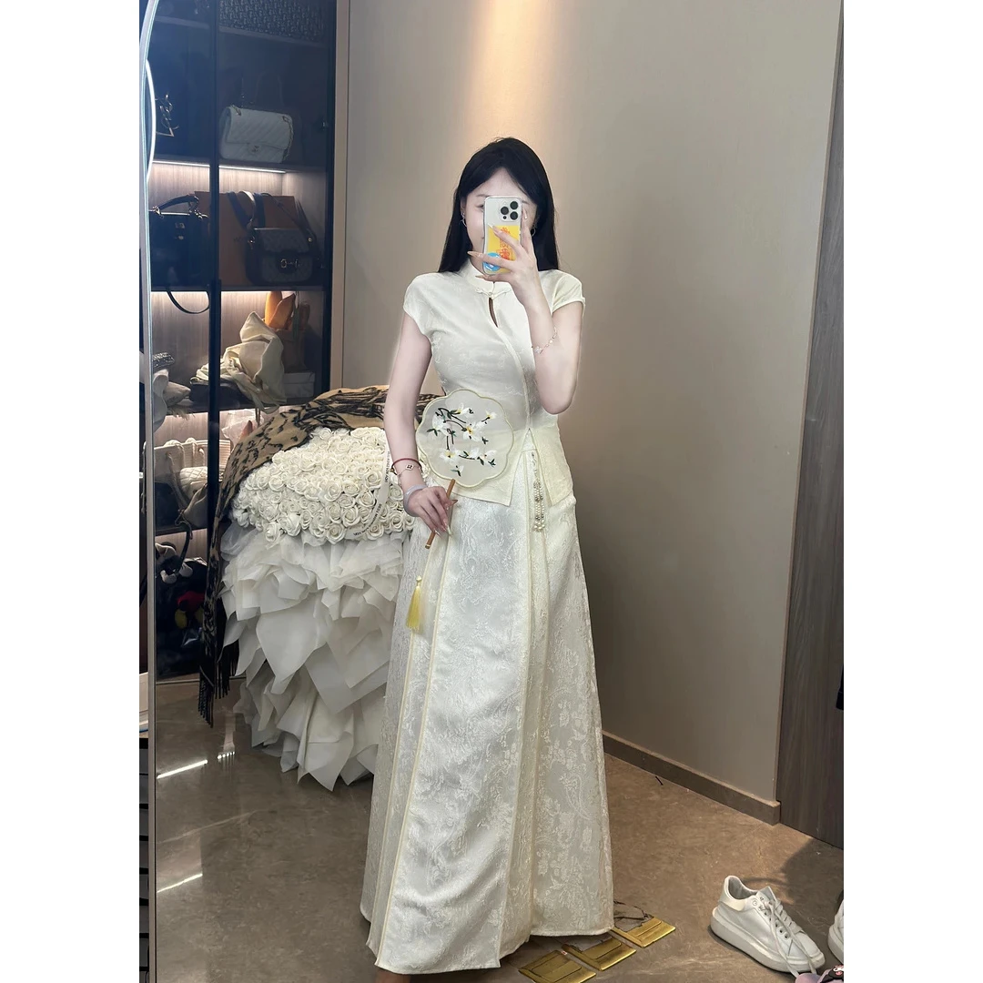 【宠粉专场】米白立领新中式短上衣DYZY-24027119