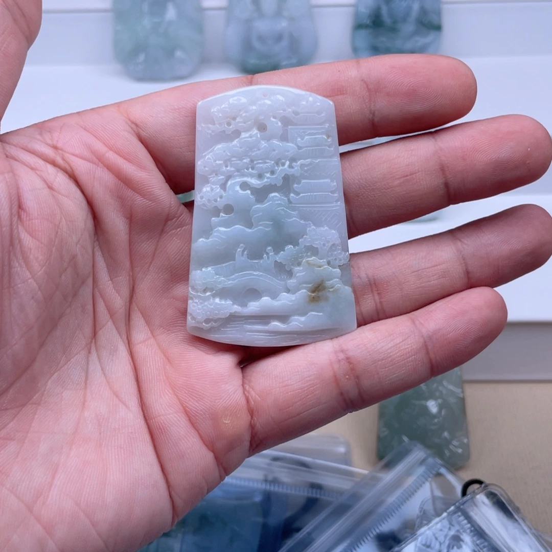 颈饰未镶嵌翡翠多样性发其一 天然A货翡翠0020