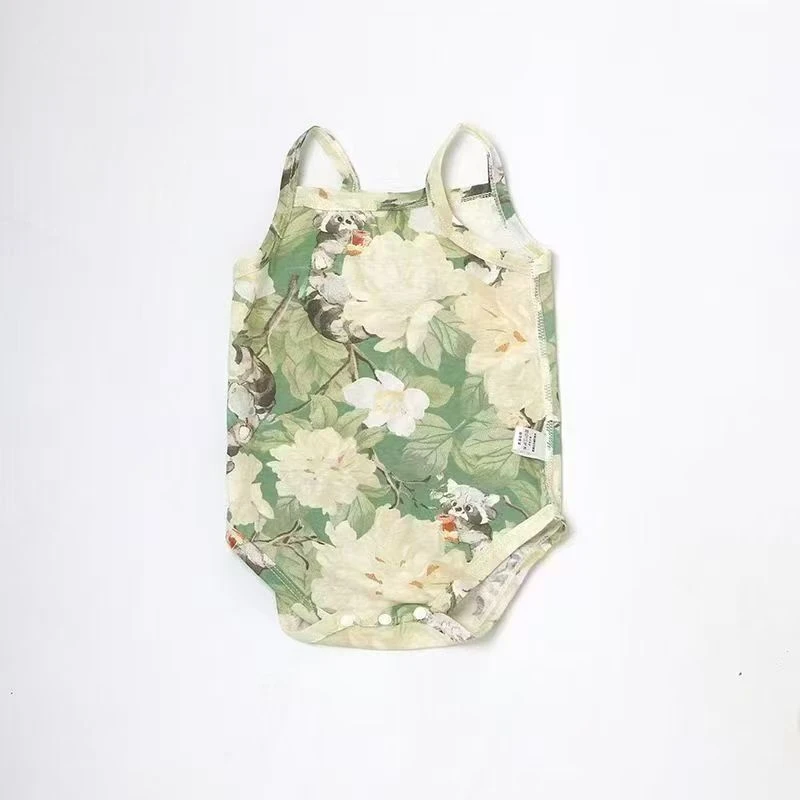 【暖暖专属】宝宝背心款满印包屁衣